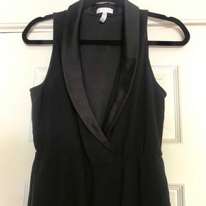 Never worn, satin lapel mini-dress